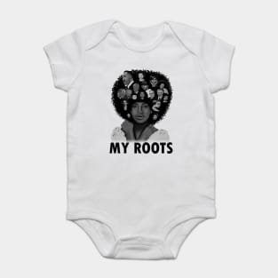 My Roots, Black African History Afro Baby Bodysuit